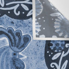 Rooster Painting in Navy Blue - Folk Art Style Wall Tapestry Gallery Image 3