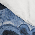 Rooster Painting in Navy Blue - Folk Art Style Comforter Gallery Image 4