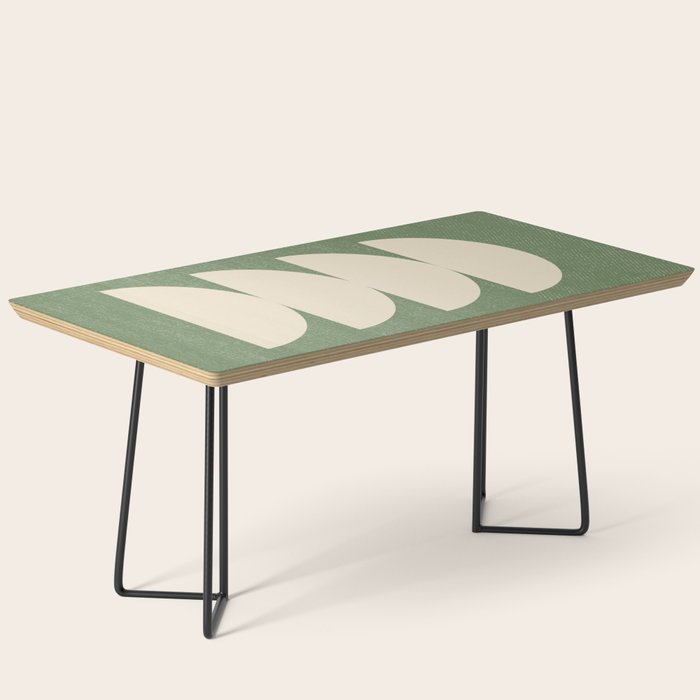 Half Circle 3 - Green Texture Coffee Table Gallery Image 1