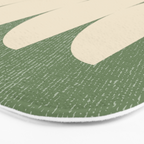 Half Circle 3 - Green Texture Bath Mat Gallery Image 3