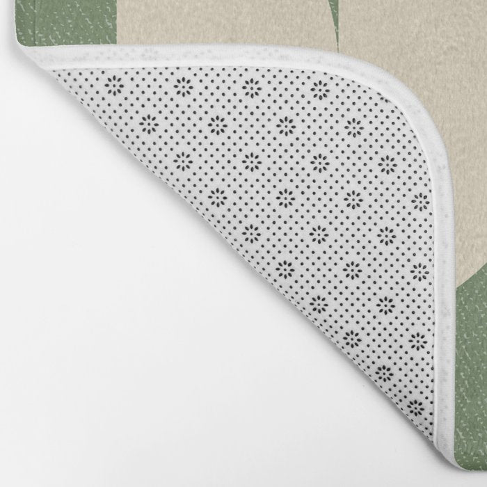 Half Circle 3 - Green Texture Bath Mat Gallery Image 2