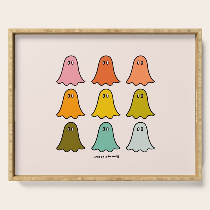 Rainbow Ghosts Serving Tray Gallery Image 1