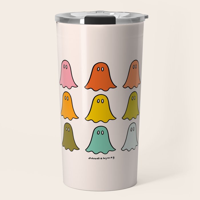Rainbow Ghosts Travel Mug Gallery Image 1