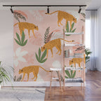 Cheetah chase Wall Mural Gallery Image 1