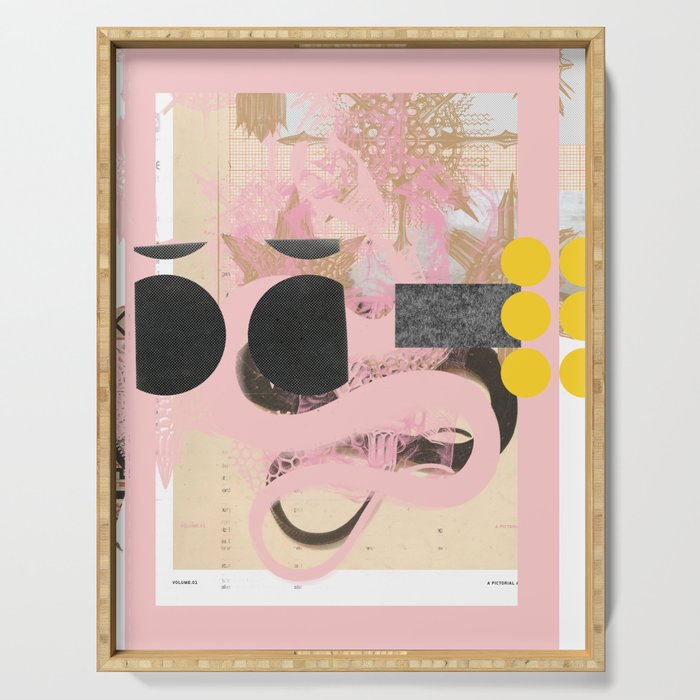 abstract daydream snake mix deep stage Serving Tray Gallery Image 1