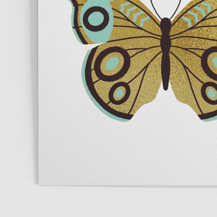 Texas Butterflies - Mint and Gold Poster Gallery Image 3