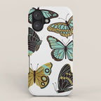 Texas Butterflies - Mint and Gold iPhone Case Gallery Image 1