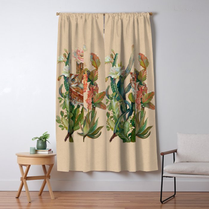Desert Owl Window Curtain Gallery Image 5
