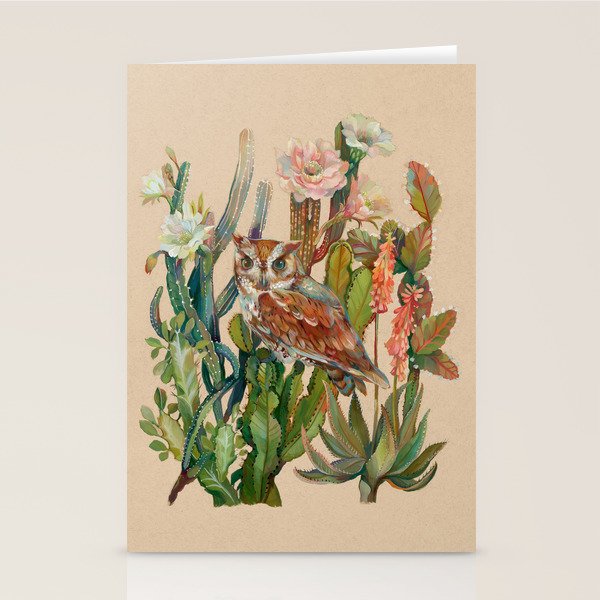 Desert Owl Stationery Card Gallery Image 2