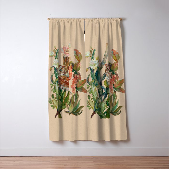 Desert Owl Window Curtain Gallery Image 3