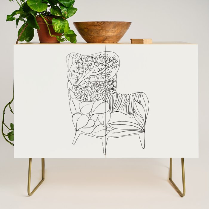 Cat and Plant 19 Credenza Gallery Image 1