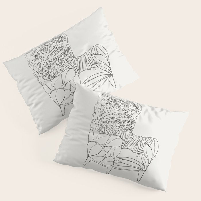 Cat and Plant 19 Pillow Sham Gallery Image 1