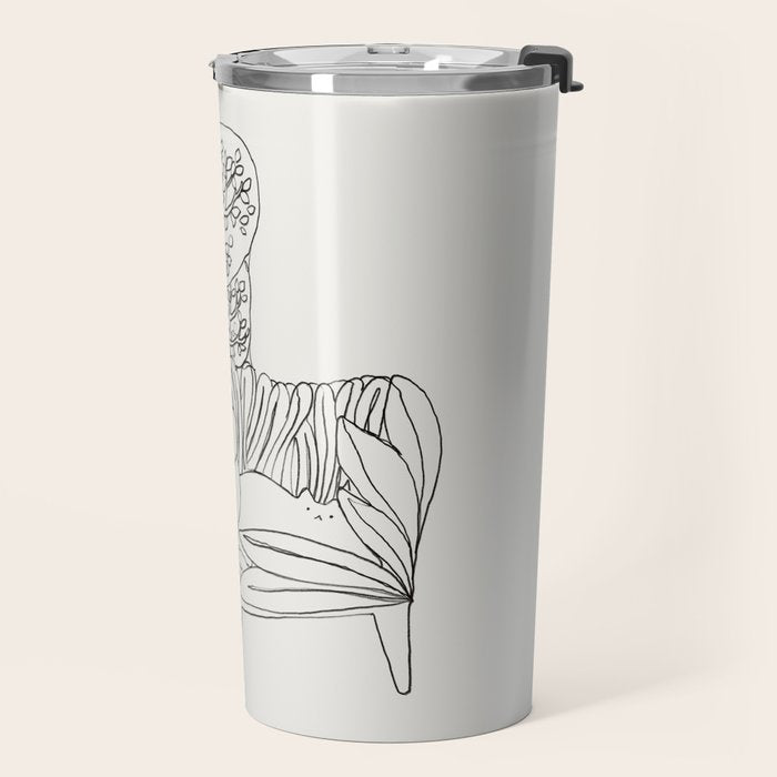 Cat and Plant 19 Travel Mug Gallery Image 2