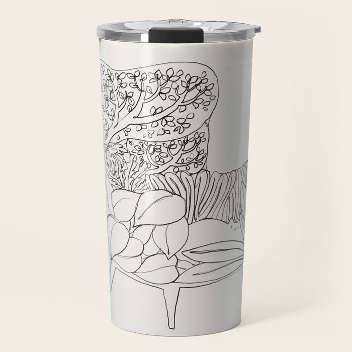 Cat and Plant 19 Travel Mug Gallery Image 1