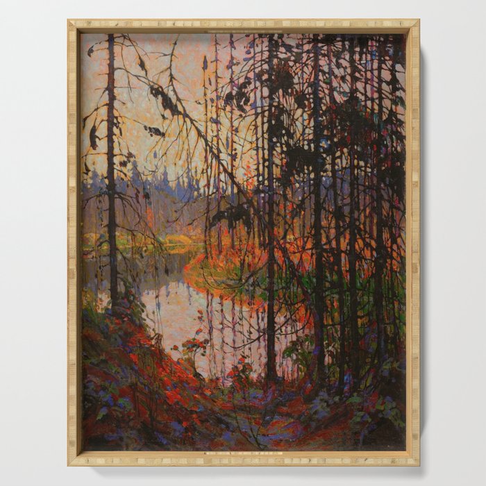 Tom Thomson Northern River 1915 Canadian Landscape Artist Serving Tray Gallery Image 1