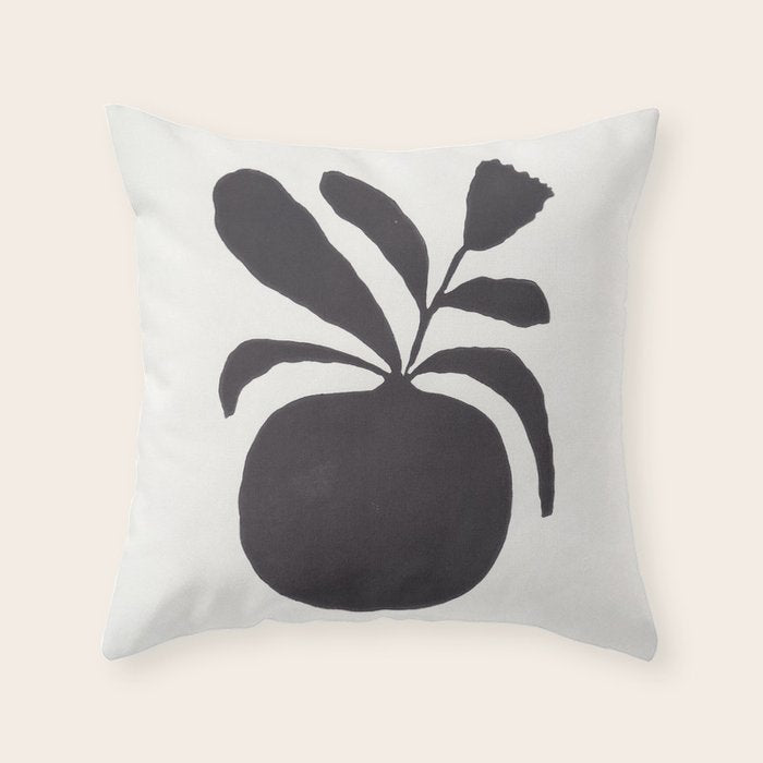 Linocut Silhouette #1 Throw Pillow Gallery Image 6