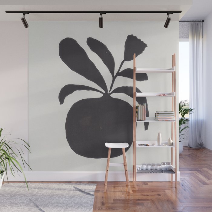 Linocut Silhouette #1 Wall Mural Gallery Image 1