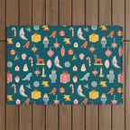 Christmas vintage toys Outdoor Rug Gallery Image 1