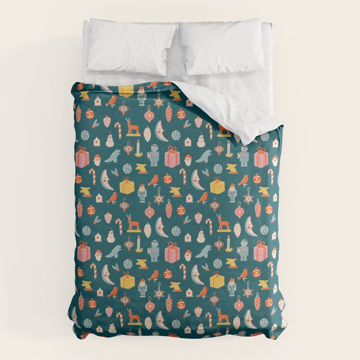 Christmas vintage toys Duvet Cover Gallery Image 6
