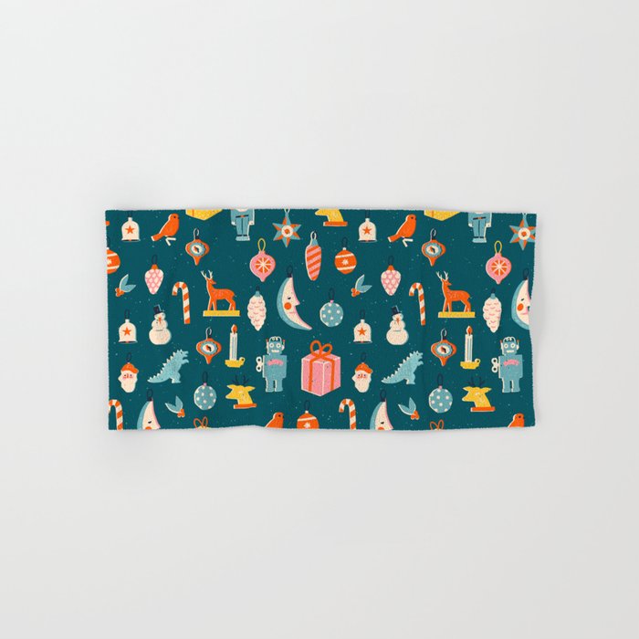 Christmas vintage toys Hand & Bath Towel Gallery Image 1