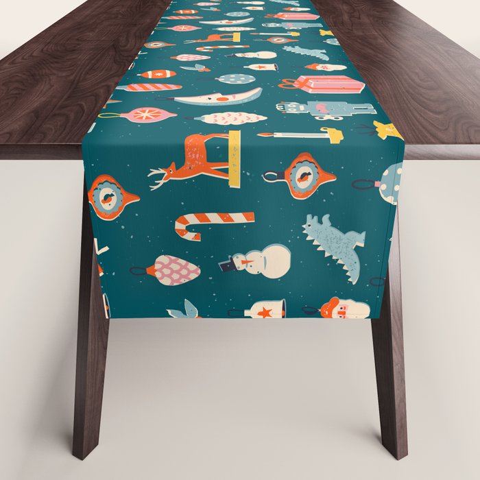 Christmas vintage toys Table Runner Gallery Image 1