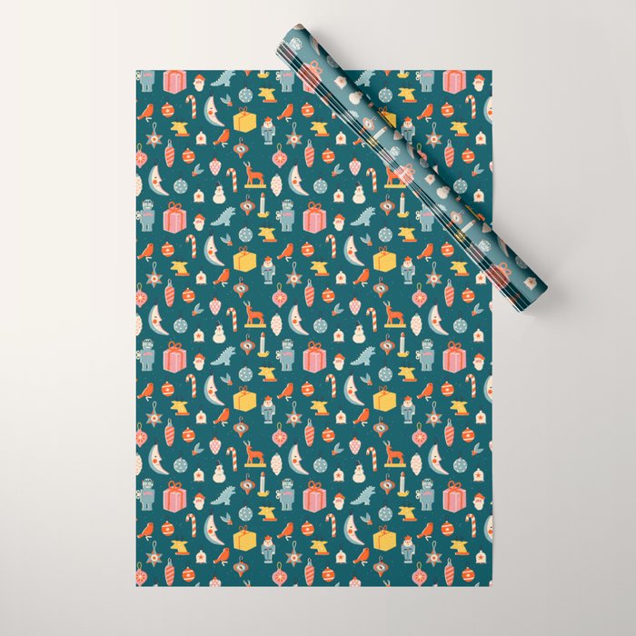 Christmas vintage toys Wrapping Paper Gallery Image 1