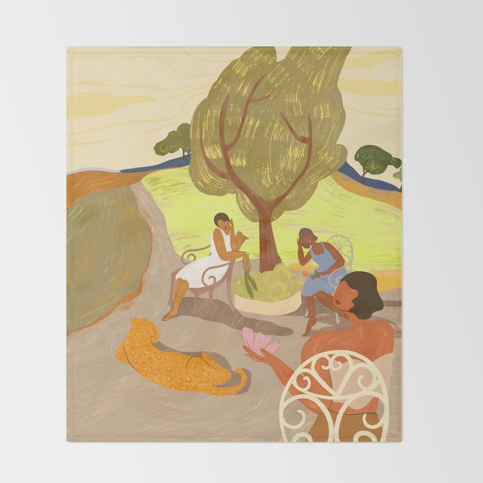 Gossip Session Throw Blanket Gallery Image 2