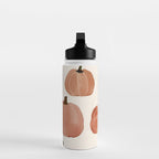 Boho Autumn Cute Pumpkins Cozy Fall Watercolor Illustration Water Bottle Gallery Image 3