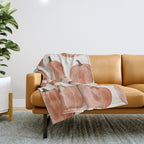 Boho Autumn Cute Pumpkins Cozy Fall Watercolor Illustration Throw Blanket Gallery Image 1