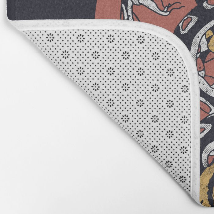 Classic Tattoo Snake vs Tiger Bath Mat Gallery Image 2