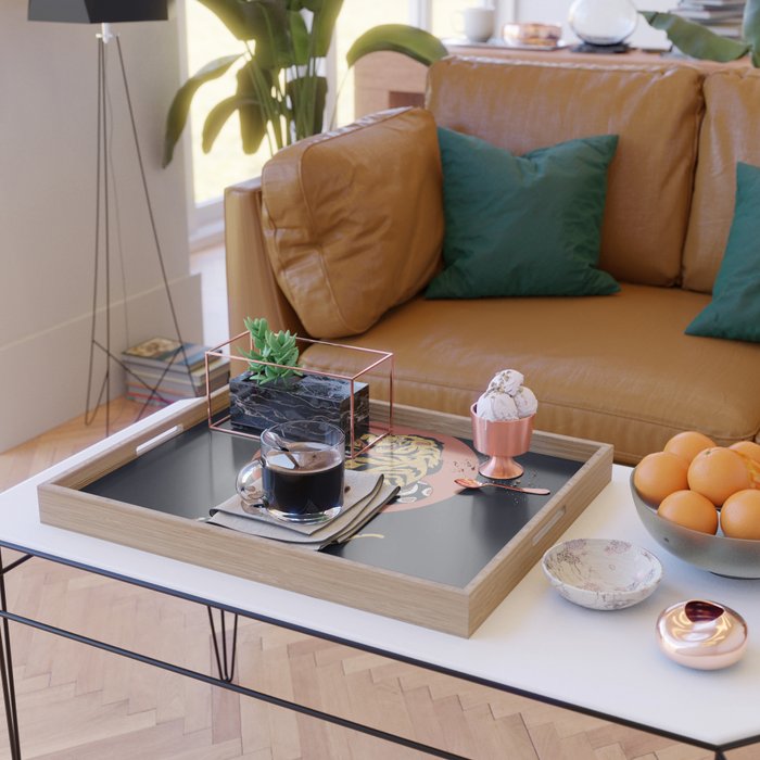 Classic Tattoo Snake vs Tiger Serving Tray Gallery Image 2