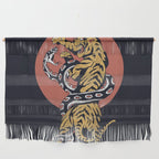Classic Tattoo Snake vs Tiger Wall Hanging Gallery Image 1