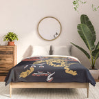Classic Tattoo Snake vs Tiger Comforter Gallery Image 3