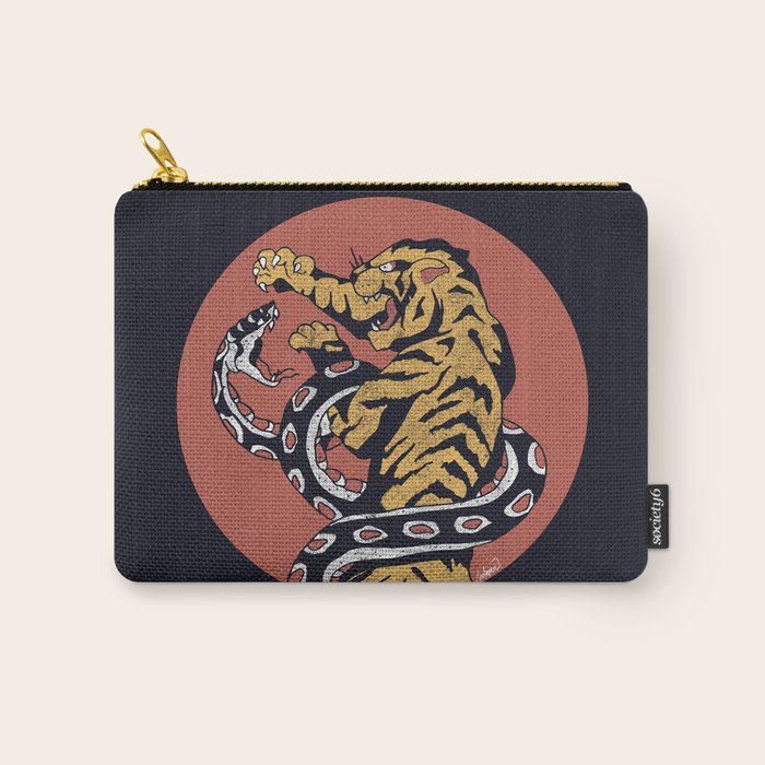 Classic Tattoo Snake vs Tiger Carry All Pouch Gallery Image 1