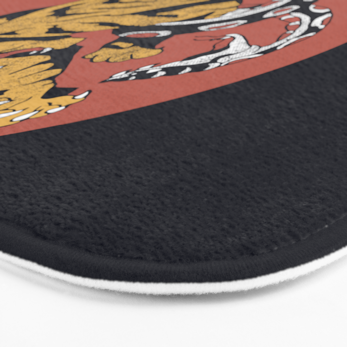 Classic Tattoo Snake vs Tiger Bath Mat Gallery Image 3