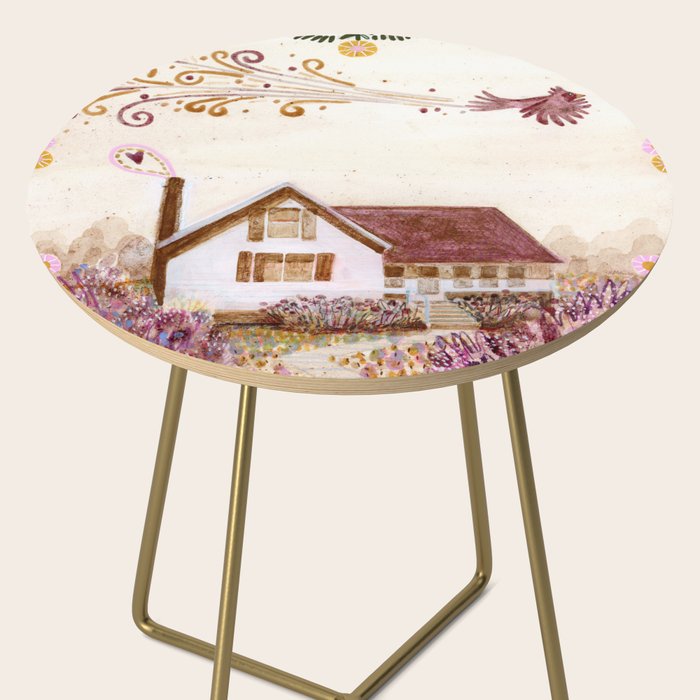 The Old Country Farm in Rustic Brown - Farm House Decor Side Table Gallery Image 2