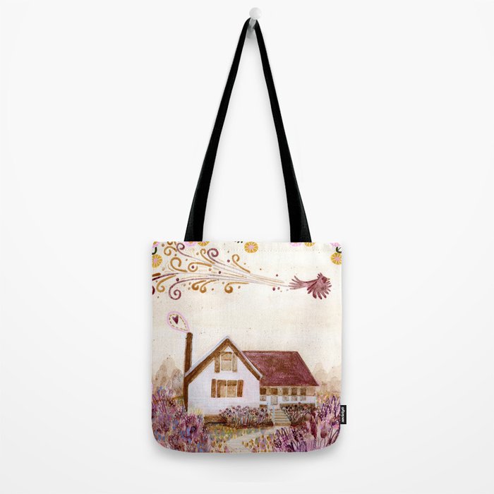 The Old Country Farm in Rustic Brown - Farm House Decor Tote Bag Gallery Image 2