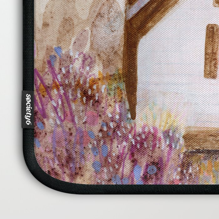 The Old Country Farm in Rustic Brown - Farm House Decor Laptop Sleeve Gallery Image 3