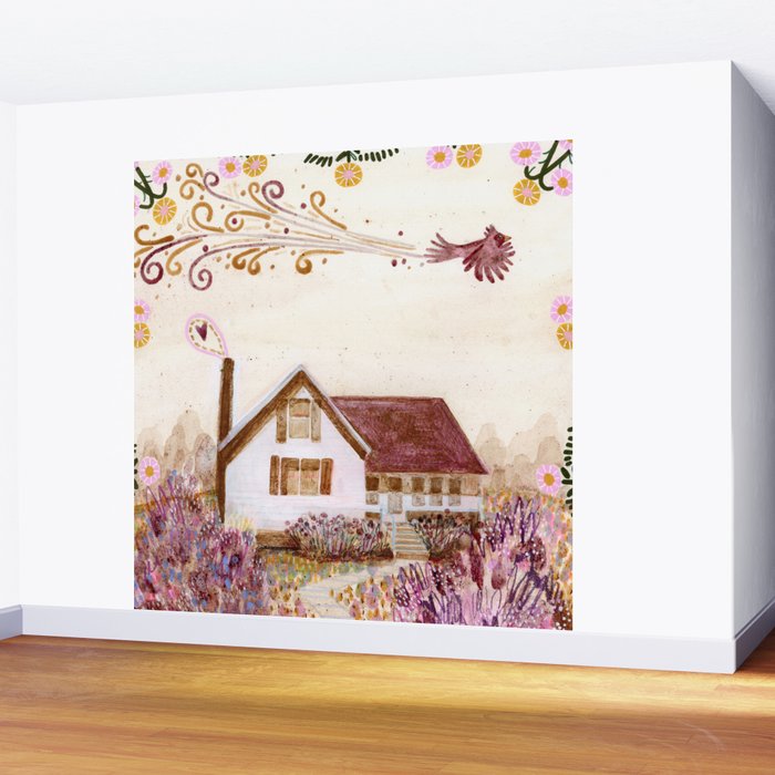 The Old Country Farm in Rustic Brown - Farm House Decor Wall Mural Gallery Image 2