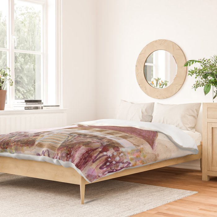 The Old Country Farm in Rustic Brown - Farm House Decor Duvet Cover Gallery Image 2