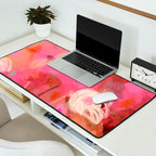 pink floral illusion abstract art Desk Mat Gallery Image 2