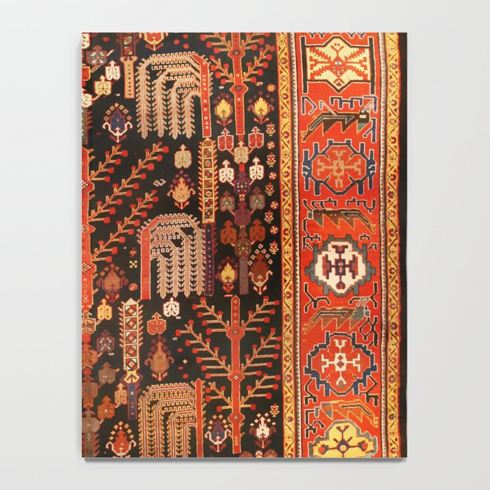 Floral Persian Bakhtiari Rug Print Notebook Gallery Image 4