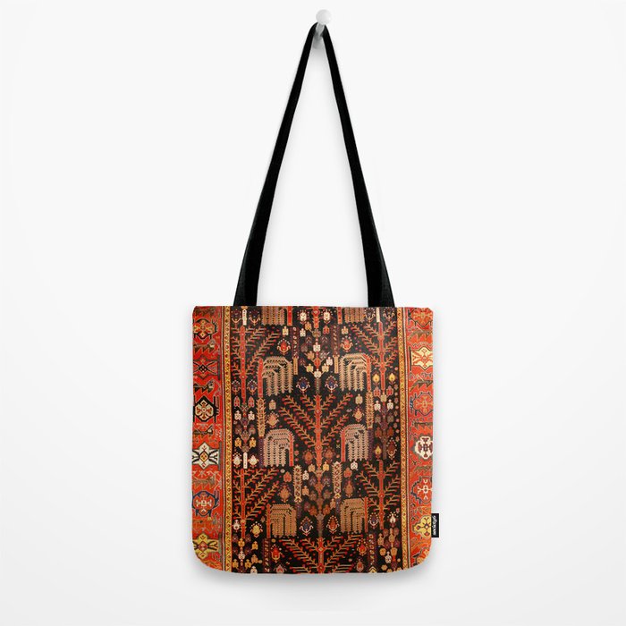 Floral Persian Bakhtiari Rug Print Tote Bag Gallery Image 2