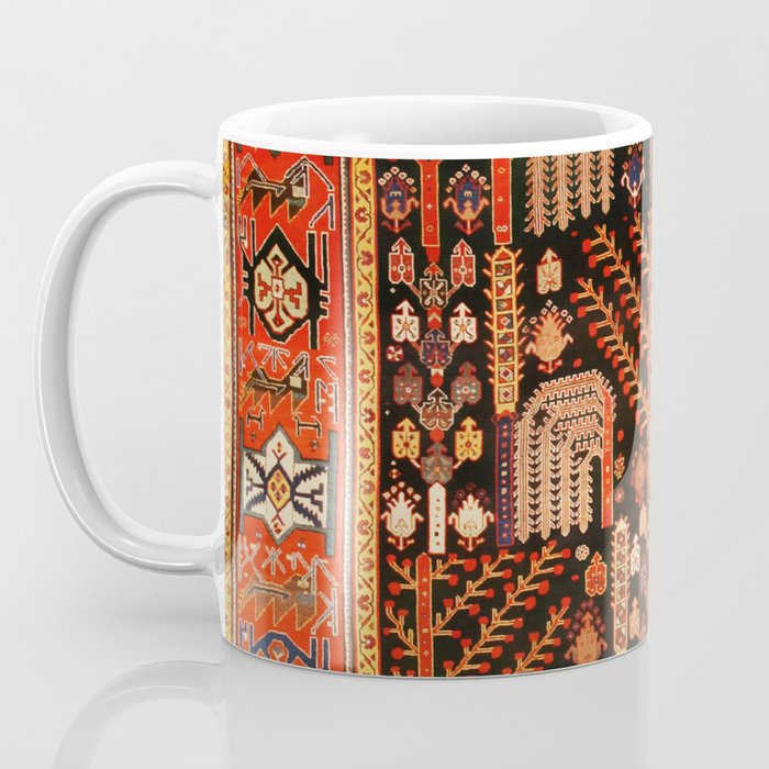 Floral Persian Bakhtiari Rug Print Coffee Mug Gallery Image 3