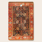 Floral Persian Bakhtiari Rug Print Cutting Board Gallery Image 1