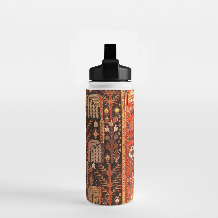 Floral Persian Bakhtiari Rug Print Water Bottle Gallery Image 2