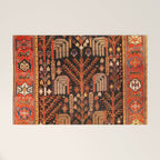 Floral Persian Bakhtiari Rug Print Welcome Mat Gallery Image 1