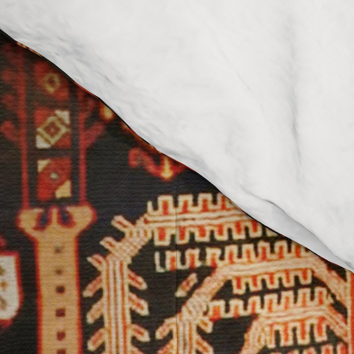Floral Persian Bakhtiari Rug Print Comforter Gallery Image 4