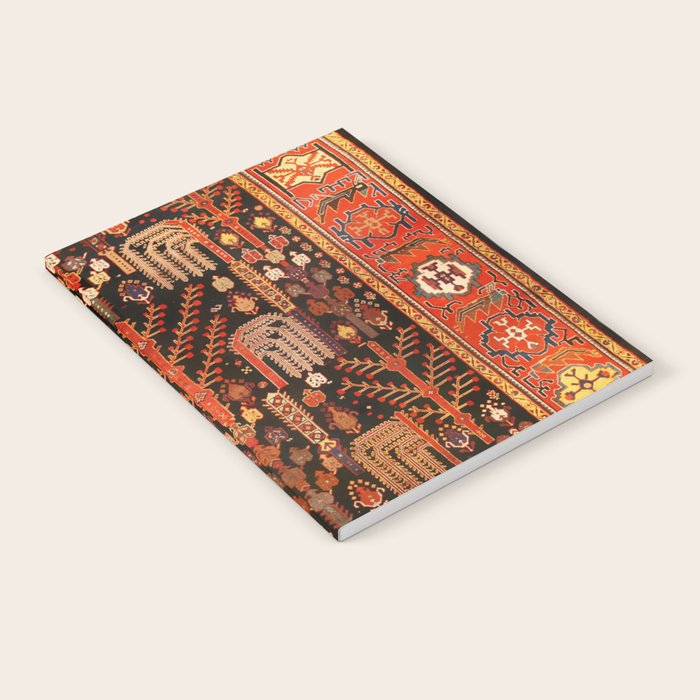 Floral Persian Bakhtiari Rug Print Notebook Gallery Image 2