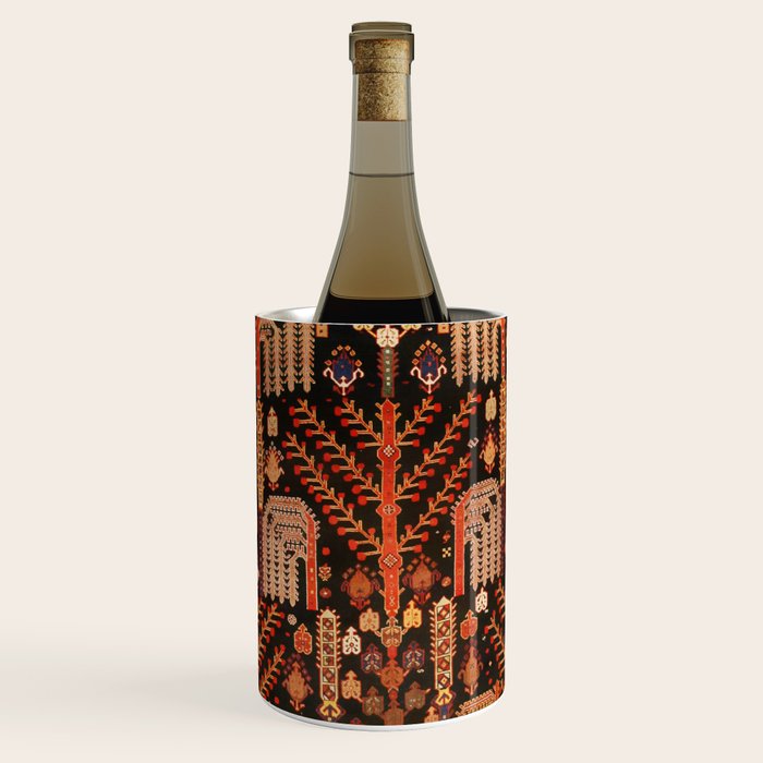 Floral Persian Bakhtiari Rug Print Wine Chiller Gallery Image 1